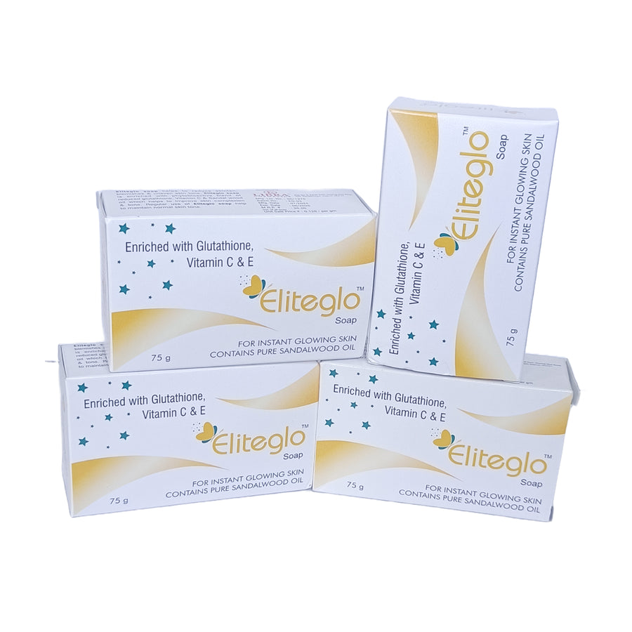 Eliteglo Glutathione Soap with Sandalwood Oil (Pack of 4)