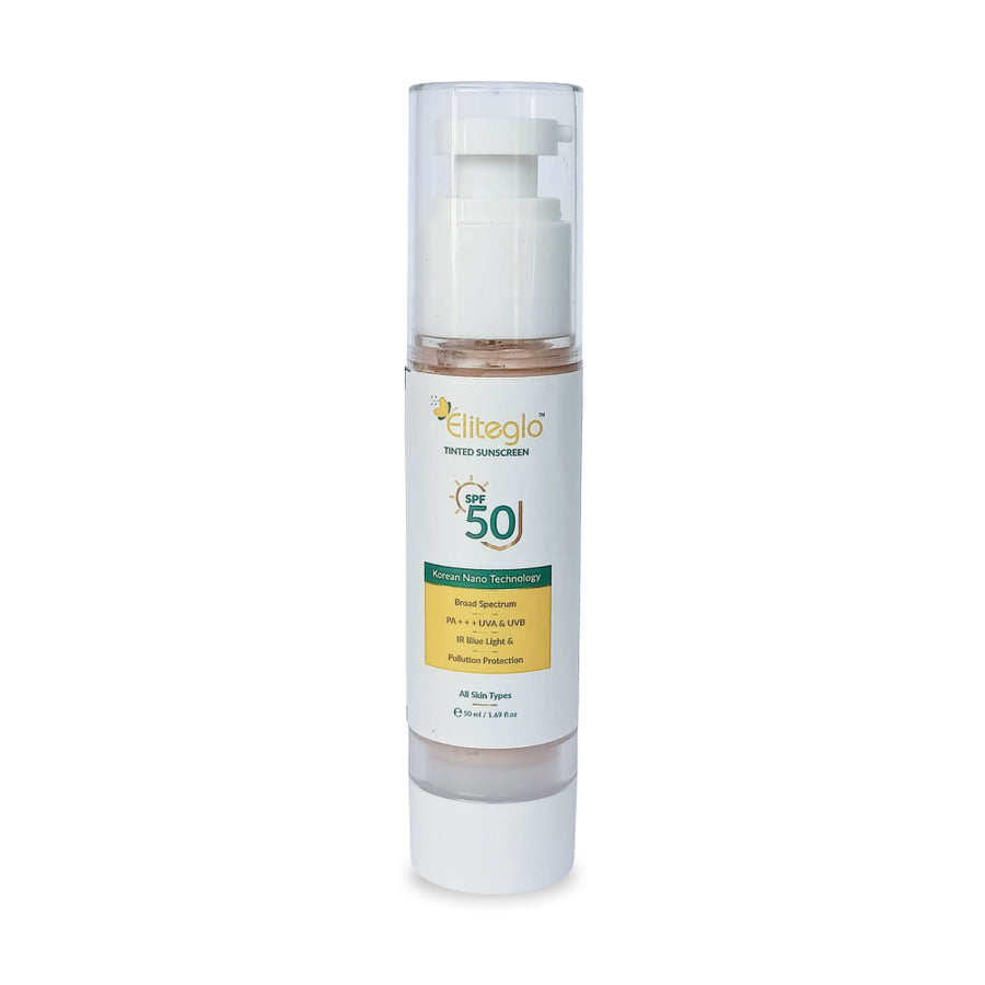 Eliteglo Tinted Sunscreen Gel SPF 50 PA+++ Matte Effect 50ml
