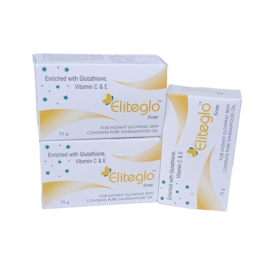 Eliteglo Glutathione Soap with Sandalwood Oil (Pack of 3)