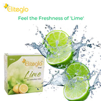 Eliteglo Lime Soap for All Day Freshness Bath Soap (Pack of 4)