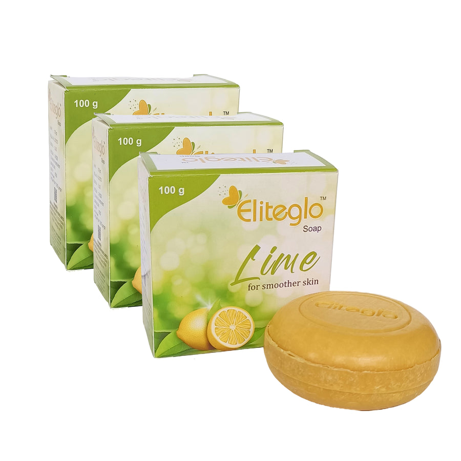 Eliteglo Lime Soap for All Day Freshness Bath Soap (Pack of 3)
