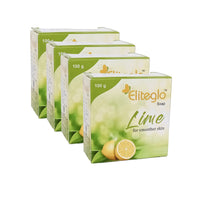 Eliteglo Lime Soap for All Day Freshness Bath Soap (Pack of 4)